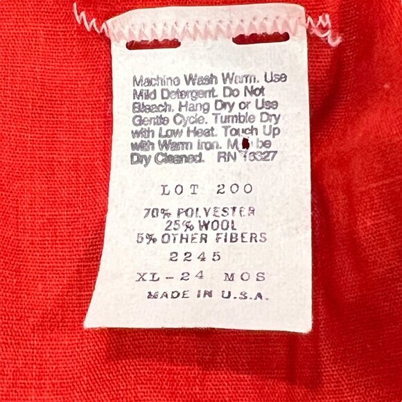 Vintage Plaid Toddler Skirt Jumper Dress XL 24 Months Wool Blend - Picture 4 of 5